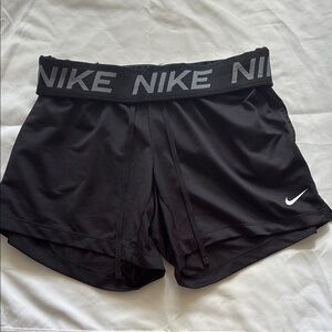 Nike Black Athletic Shorts-Wicking Elastic Waistband
